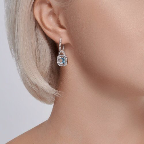 Серьги SOKOLOV 92022830 вес 5.23 г серебро, топаз купить,46170