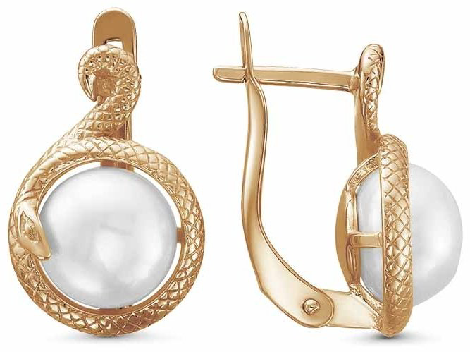 Серьги Красная пресня 33312285 вес 7 г серебро, жемчуг купить,29498