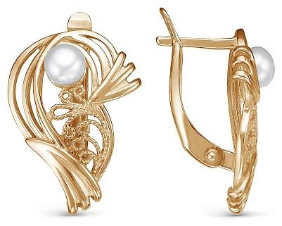 Серьги Красная пресня 33312553 вес 5.9 г серебро, жемчуг купить,44738