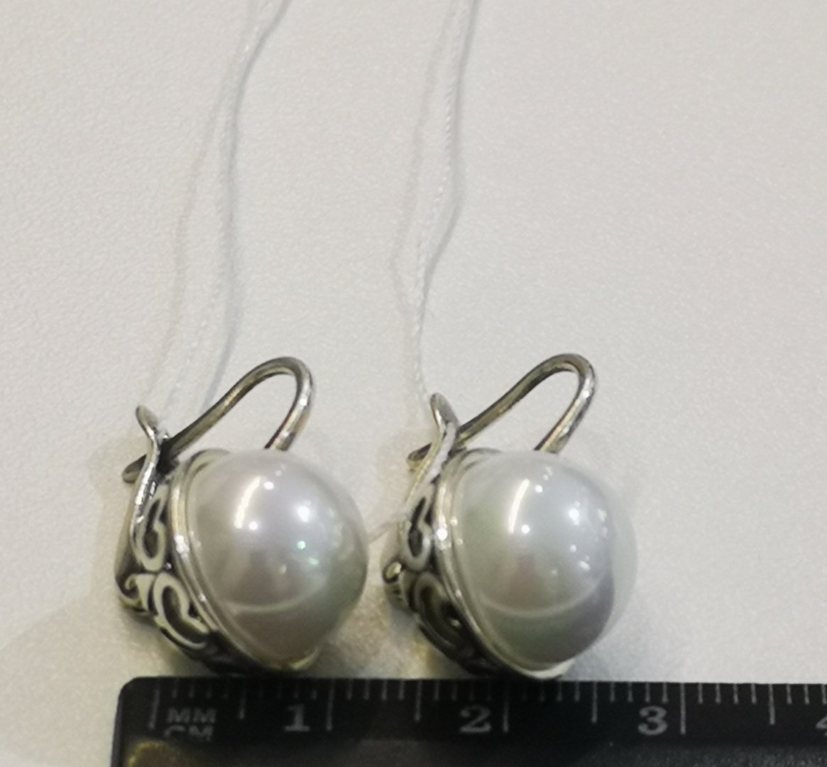 Серьги Красная пресня 3367346 вес 8.9 г серебро, жемчуг купить,26499