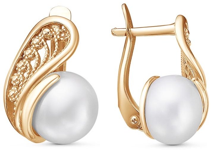 Серьги Красная пресня 33312855 вес 6.9 г серебро, жемчуг купить,38913