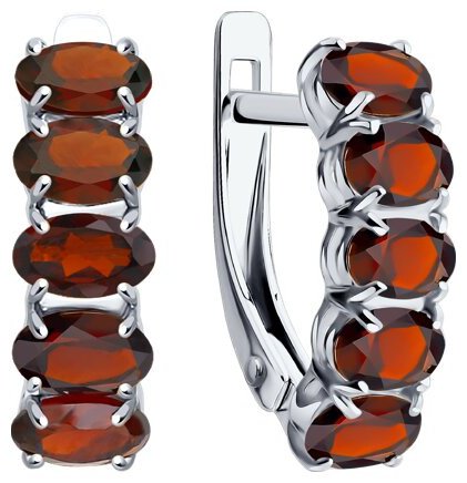 Серьги SOKOLOV 92021029 вес 2.32 г серебро, гранат купить,22572