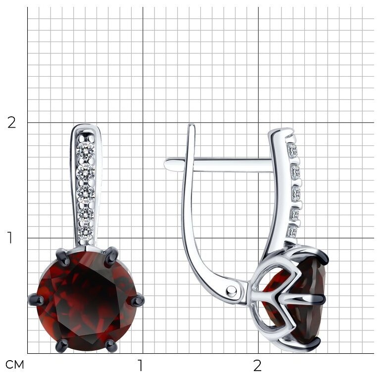 Серьги SOKOLOV 92022849 вес 2.98 г серебро, ситалл