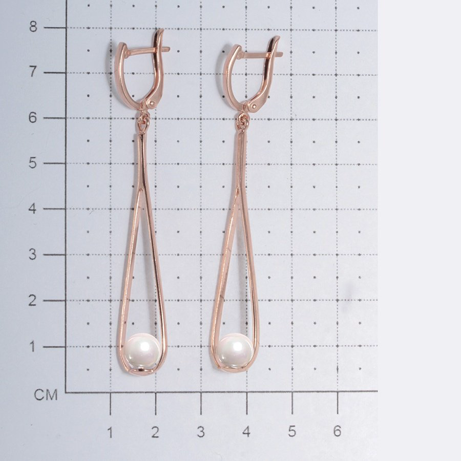 Серьги Красная пресня 3368827 вес 6.3 г серебро, жемчуг купить,29109