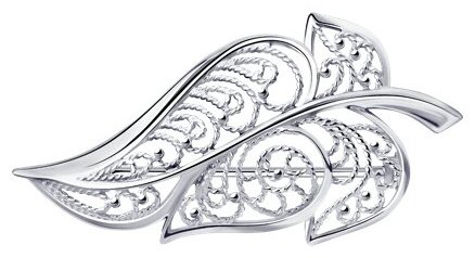 Брошь Diamant 94-140-00698-1 вес 2.59 г серебро, без вставок купить,16416