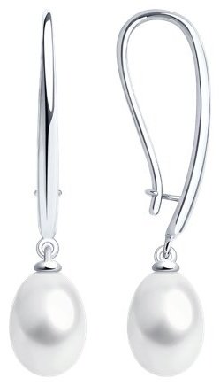 Серьги SOKOLOV 92022943 вес 4.11 г серебро, жемчуг купить,38988
