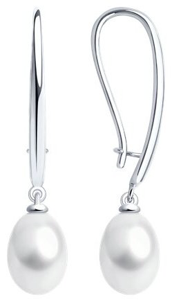 Серьги SOKOLOV 92022943 вес 4.11 г серебро, жемчуг купить,38988