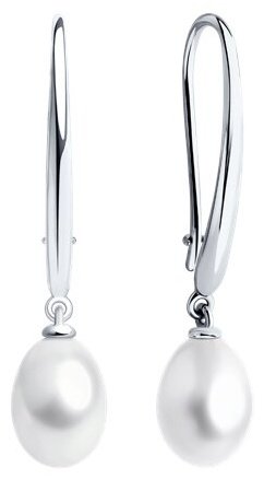 Серьги SOKOLOV 92022943 вес 4.11 г серебро, жемчуг купить,38988
