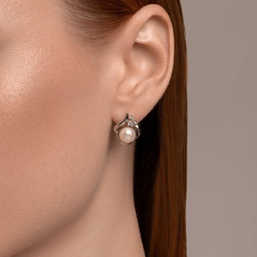Серьги SOKOLOV 92022958 вес 3.91 г серебро, жемчуг купить,23464
