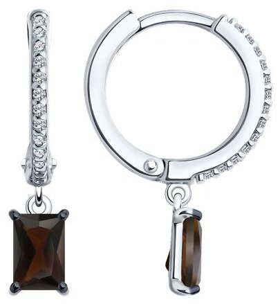 Серьги SOKOLOV 92022962 вес 2.4 г серебро, фианит купить,22211