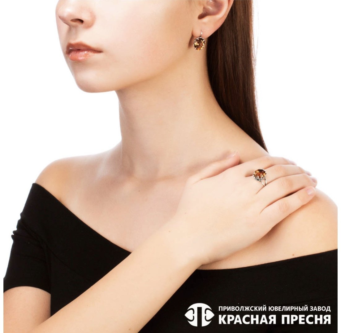 Серьги Красная пресня 33812370-22 вес 5.2 г серебро, султанит купить,32729