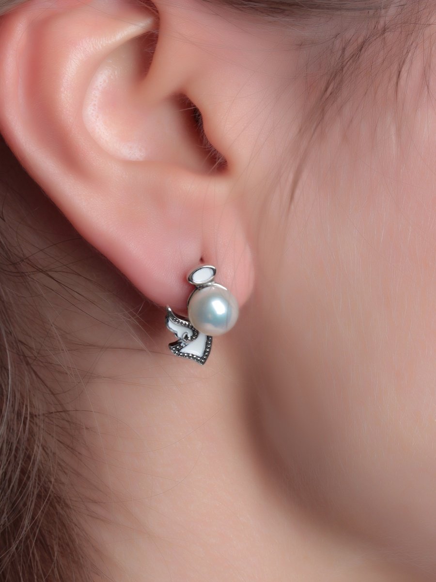 Серьги Красная пресня 3339428 вес 3.6 г серебро, жемчуг купить,23135