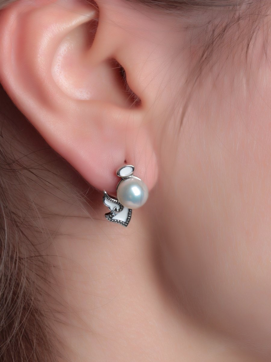 Серьги Красная пресня 3339428 вес 3.6 г серебро, жемчуг купить,23135