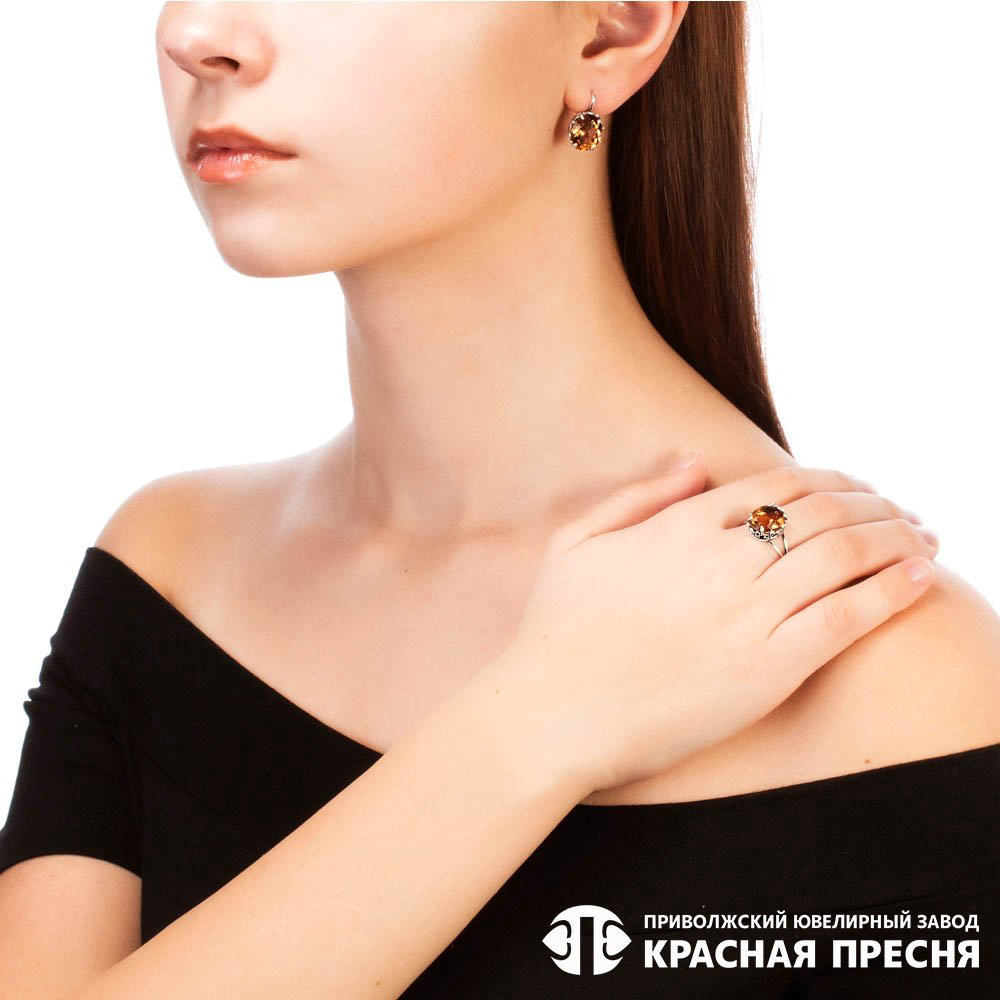 Серьги Красная пресня 33812370-22 вес 5.2 г серебро, султанит купить,28467