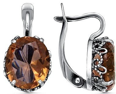 Серьги Красная пресня 33812370-22 вес 5.3 г серебро, султанит купить,32832