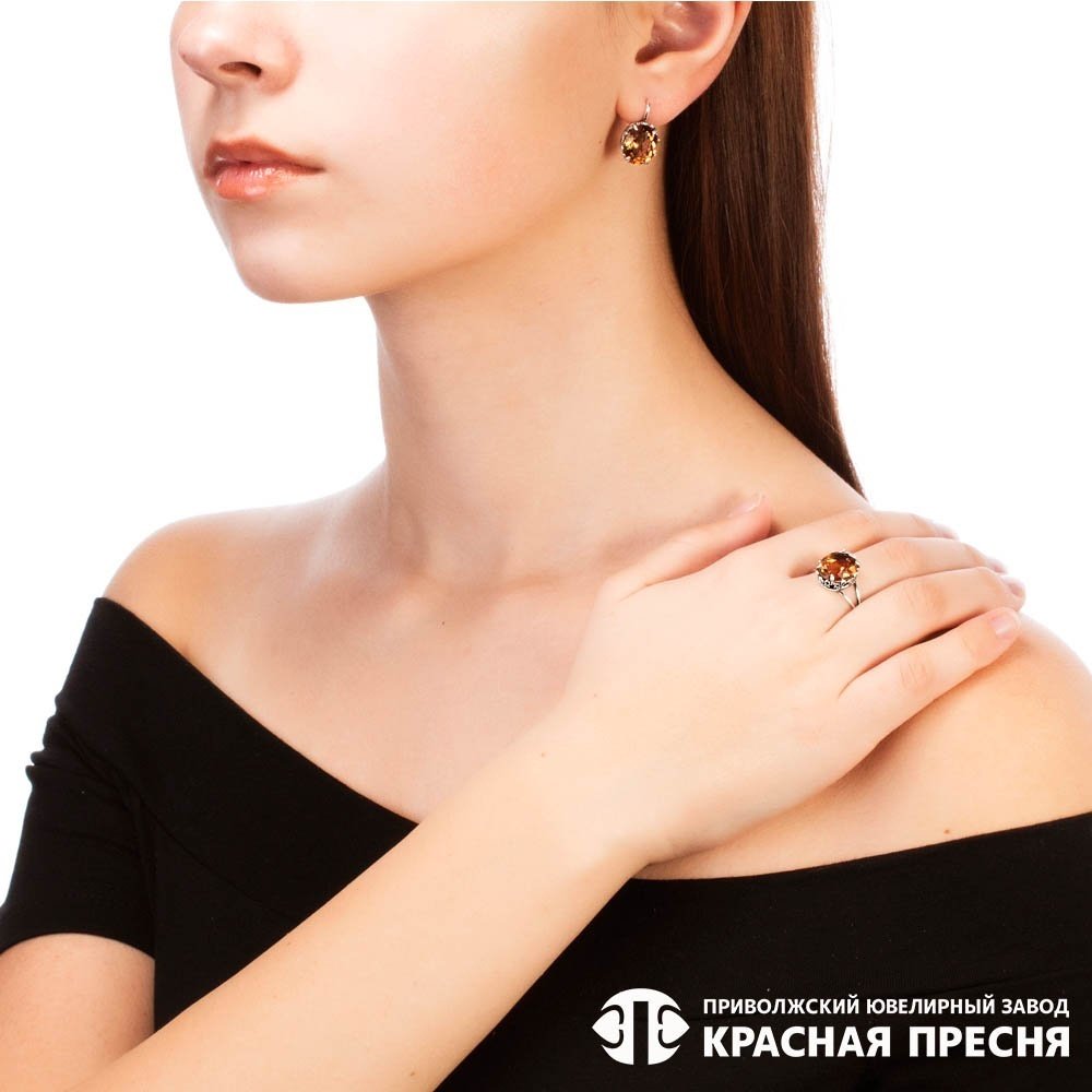 Серьги Красная пресня 33812370-22 вес 5.3 г серебро, султанит купить,32832