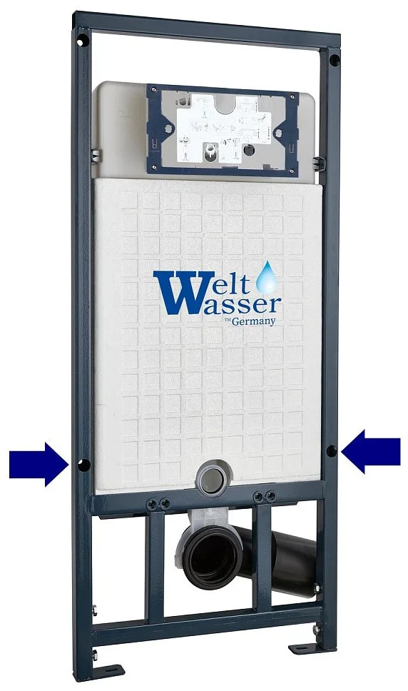Инсталляция комплект WeltWasser MT5073 Marberg 507 + Telbach 004 GL-WT + MAR 507 RD GL-WT бело-синий