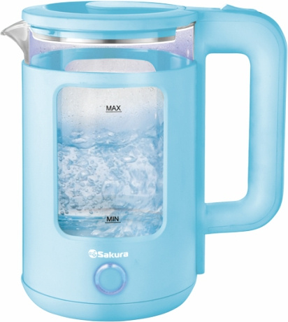 Электрочайник Sakura SA-2737BL 1.5 л голубой купить,NaN