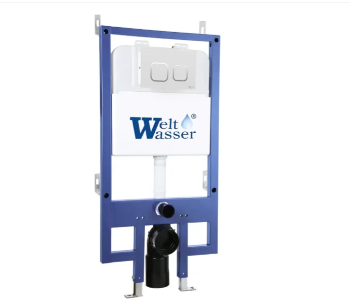 Инсталляция комплект WeltWasser BG54516 Bamberg 545 + Gelbach 043 MT-BL + Bamberg BL бело-черный