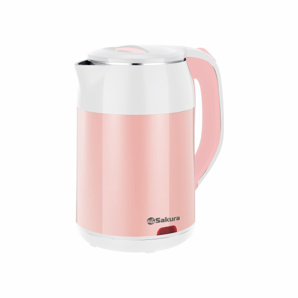 Электрочайник Sakura SA-2168WP 1.8 л бело-розовый купить,NaN