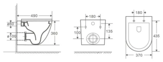 Инсталляция комплект WeltWasser MM50783 Marberg 507 + Merzbach 043 GL-BL + MAR 507 RD MT-BL бело-черный