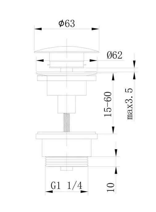 Донный клапан Abber AF0011G золотистый