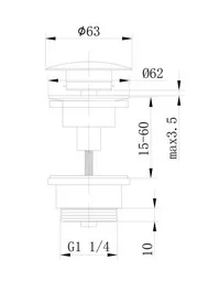 Донный клапан Abber AF0011G золотистый