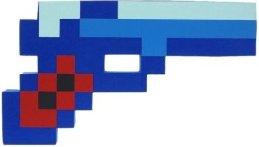 Minecraft Пистолет Глок 22 см Blue-Red