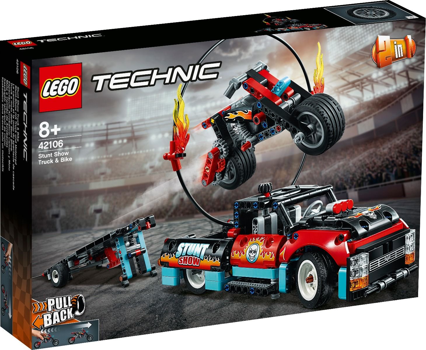 Конструктор Lego Техник Шоу трюков на грузовиках и мотоциклах 42106 купить,NaN