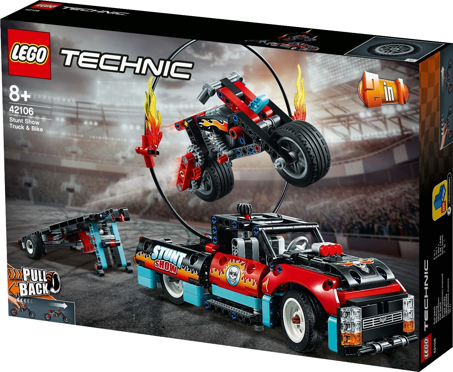 Конструктор Lego Техник Шоу трюков на грузовиках и мотоциклах 42106 купить,NaN