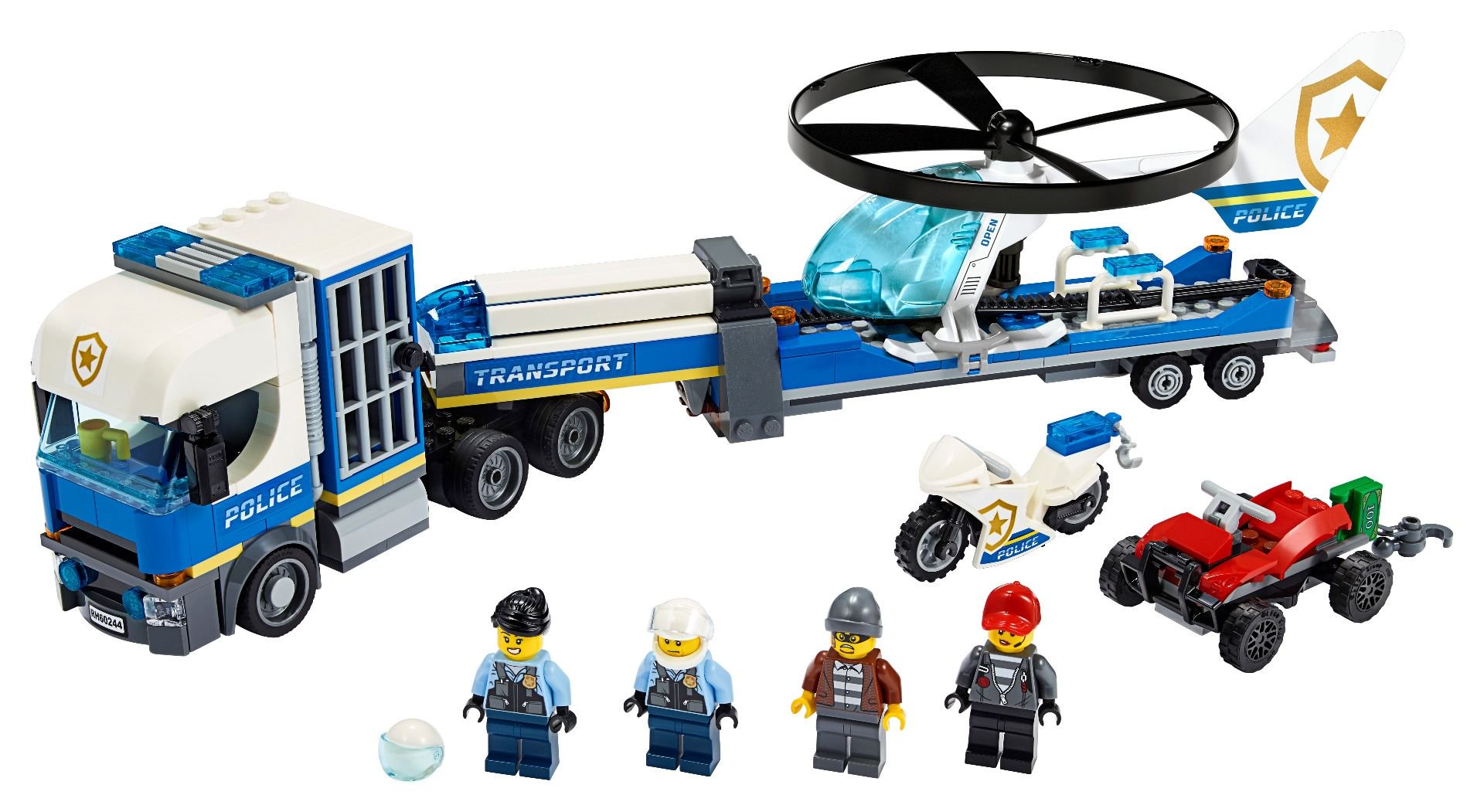 Конструктор Lego Город Полицейский вертолётный транспорт 60244 купить,NaN
