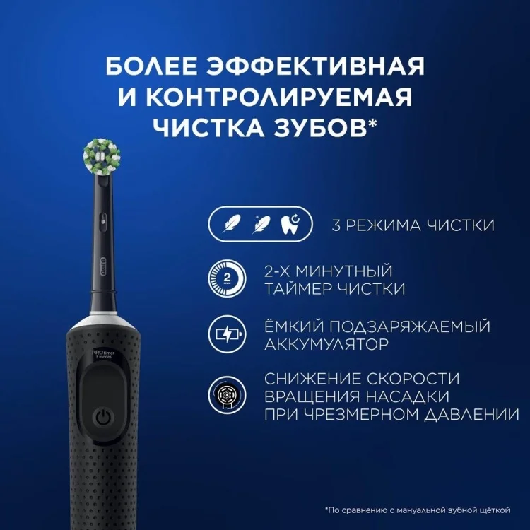 Электрическая зубная щетка Oral-B Vitality Pro Cross Action D103.423.3H Black - ForteMarket Электрическая зубная щетка Oral-B Vitality Pro Cross Action D103.423.3H Black купить,0