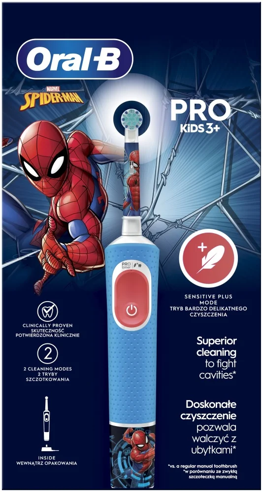 Электрическая зубная щетка Oral-B D103.413.2K Spiderman - ForteMarket Электрическая зубная щетка Oral-B D103.413.2K Spiderman купить,0