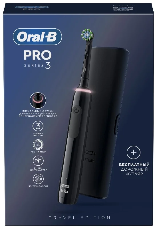 Электрическая зубная щетка Oral-B Pro 3/D505.513.3X BK type 3772 Black