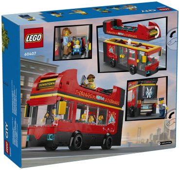 LEGO Красный двухэтажный экскурсионный автобус City 60407, деталей 384 шт