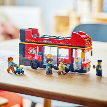 LEGO Красный двухэтажный экскурсионный автобус City 60407, деталей 384 шт купить,NaN