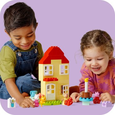 LEGO Домик на день рождения Свинки Пеппы DUPLO 10433, деталей 59 шт купить,0