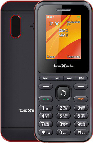Мобильный телефон Texet TM-316 Black-Red