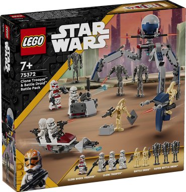 LEGO Боевой набор «клоны против дроидов» Star Wars 75372, деталей 215 шт купить,0