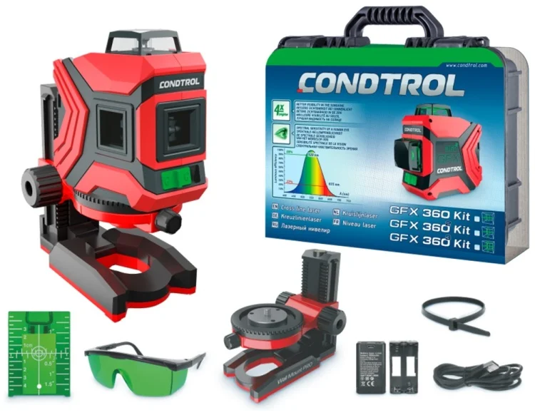 Лазерный нивелир Condtrol GFX 360 1-2-402 купить,59450