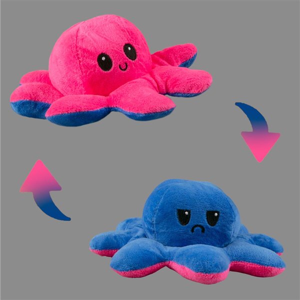 Мягкая игрушка Octopus  Осьминог-перевертыш 10см  синяя-розовая  купить,NaN