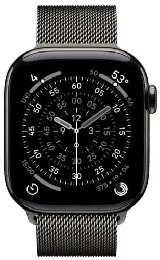 Смарт-часы Apple Watch Series 11&nbsp;GPS + Cellular 42mm MF8U4 Slate Titanium Case with Slate Milanese Loop купить,NaN