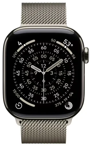 Смарт-часы Apple Watch Series 11&nbsp;GPS + Cellular 42mm MF8P4 Natural Titanium Case with Natural Milanese Loop