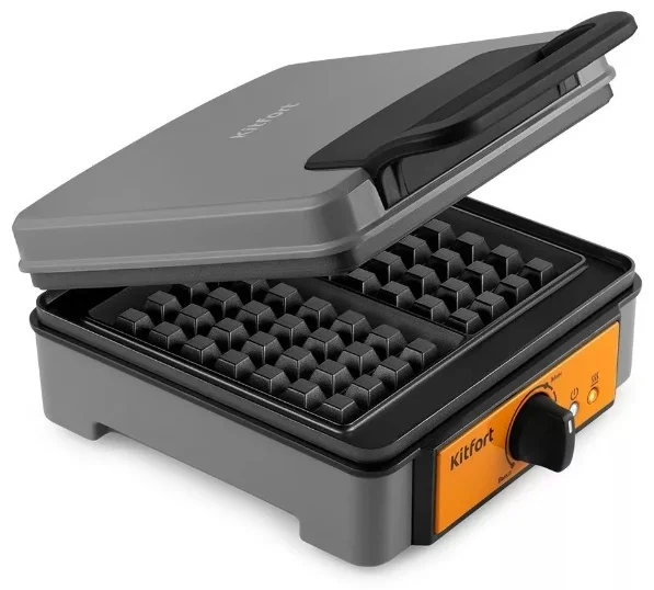 Вафельница Kitfort КТ-1694 Grey Orange