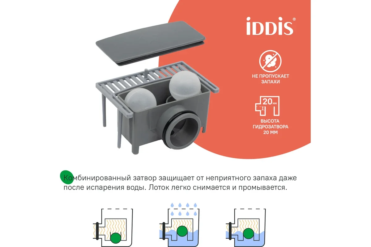 Лоток душевой Iddis 975A7SB10DZ 700мм хром купить,45900