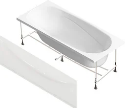 Ванна Domani-Spa Standard с опорой и экраном Кварт 150х70х41см белый