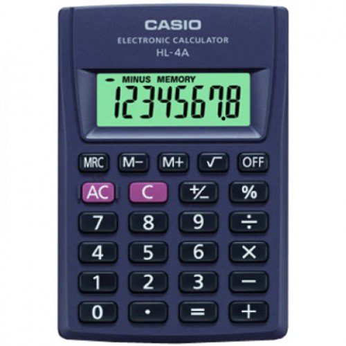 Калькулятор Casio HL-4A-S-EP черный купить,NaN