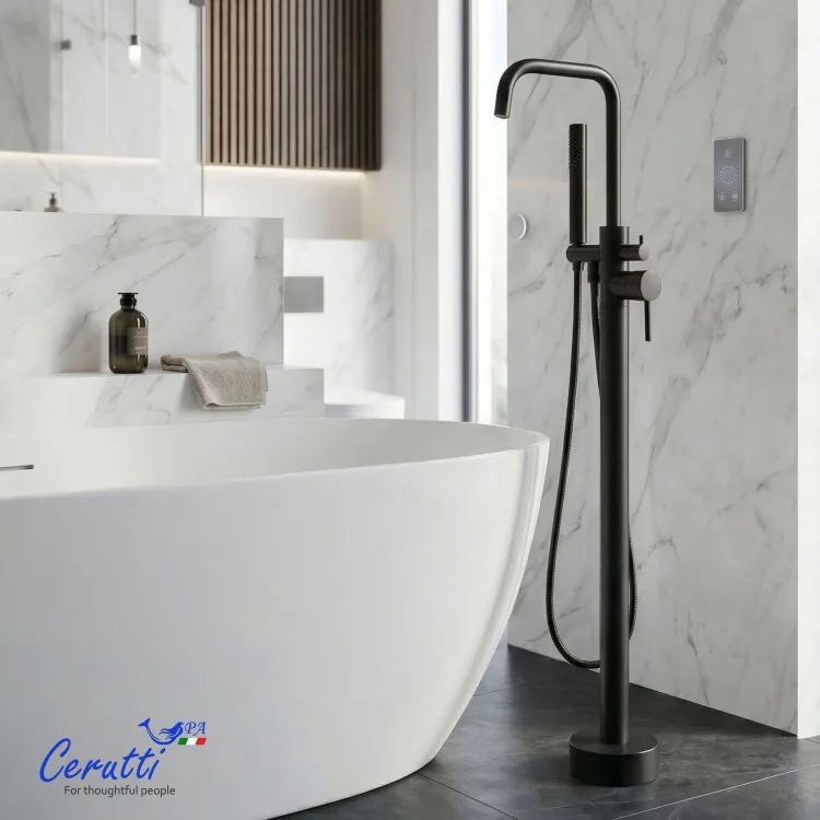 Смеситель для ванны CeruttiSPA Afra B черный матовый