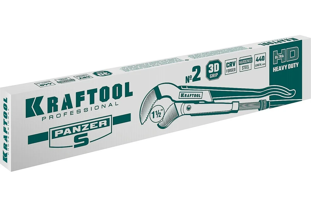 Трубный ключ Kraftool Panzer-S №2 2733-15_z02 изогнутые губки купить,16700