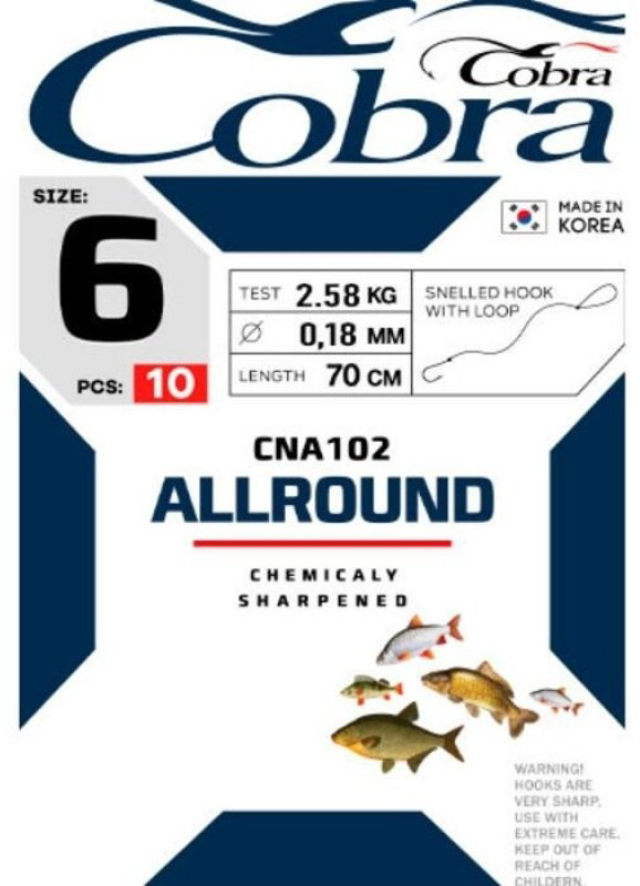 Крючок для рыбалки Cobra CNA102-006 одинарный серебристый 10 шт купить,NaN